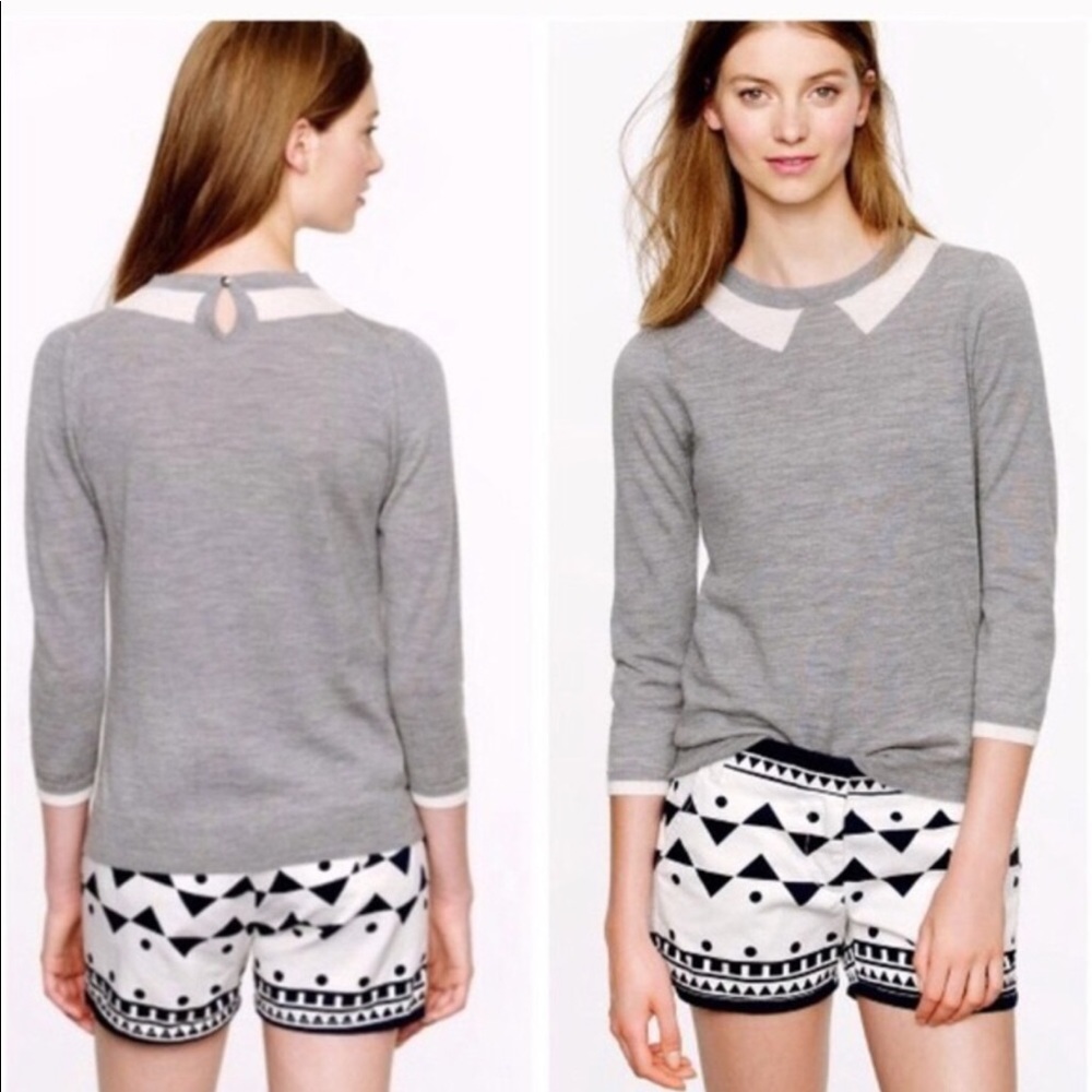 J.Crew Tippi Trompe L’Oeil 100% Merino Intarsia Sweater - Picture 15 of 15